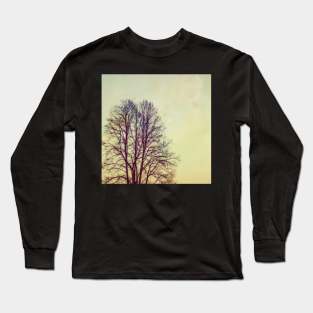 Twin Tree Silhouette Long Sleeve T-Shirt